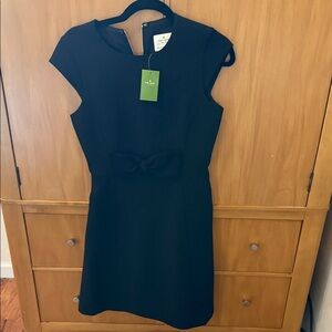 NWT Kate Spade Black Mini Dress with Bow Detail